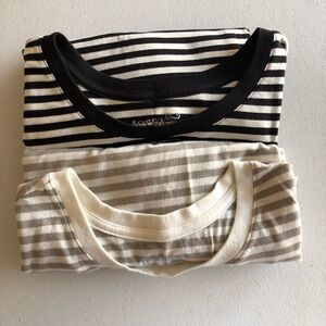 Terra Sky Set of 2 T-Shirts 3XL & 2XL Stripes Crewneck Short Sleeve Plus Size